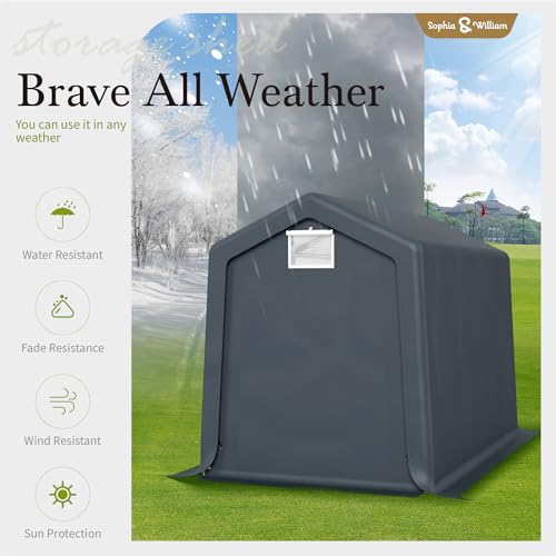 Storage Shed 6x10 ft Portable Garage Heavy Duty Carport