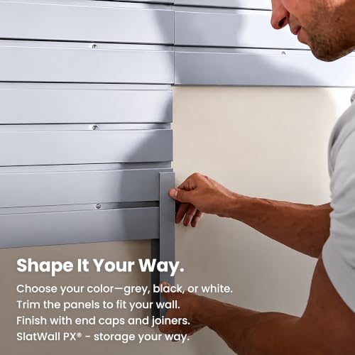 Heavy Duty 4'H x 4'W PVC Garage SlatWall Storage System