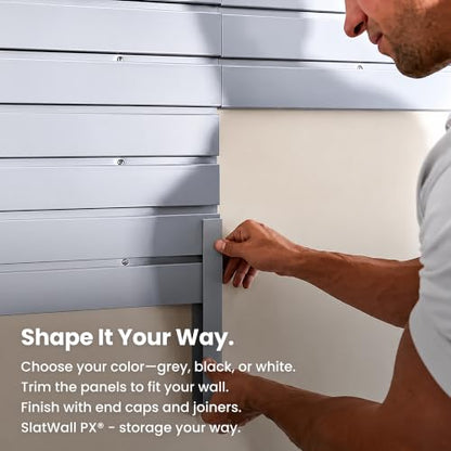 Heavy Duty 3'H x 4'W PVC Garage SlatWall Storage System