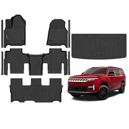 All Weather TPE Floor Mat Set for 2026 Jeep Grand Wagoneer 8 Seats