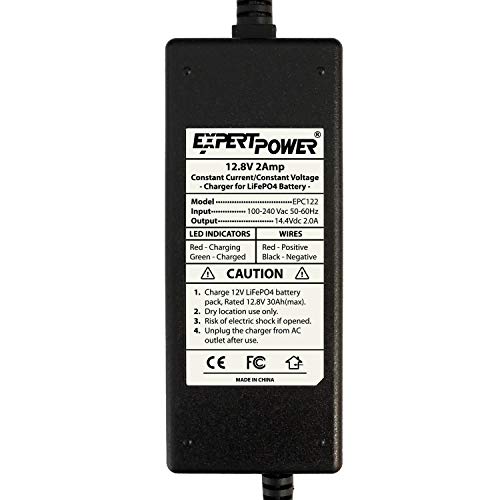 12V 2A Smart Charger for Lithium LiFePO4 Deep Cycle Rechargeable Batteries [UL Listed]