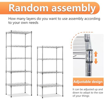 5 Tier Wire Storage Shelves