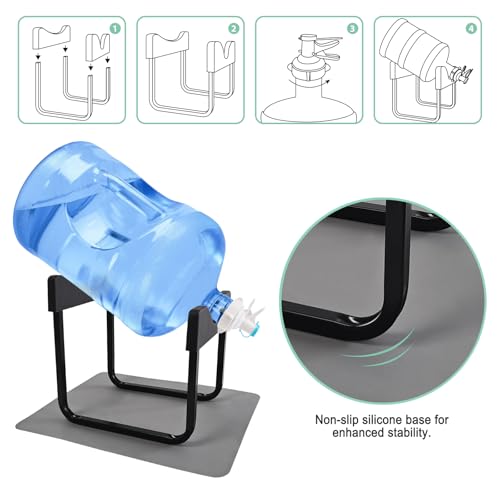 3 5 Gallon Water Jug Stand with 2 Dispenser Valves