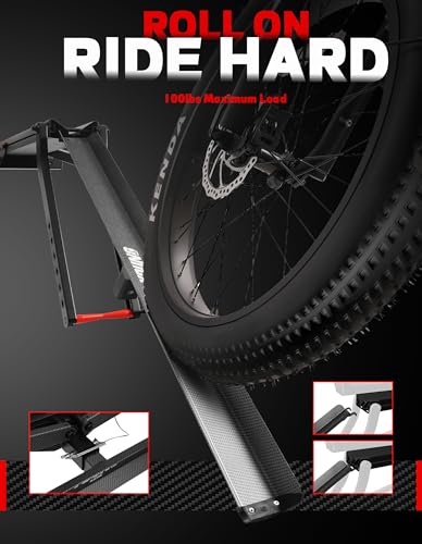 Young 200 lbs Ebike Racks with Ramp for Tow Hitch with 2 Arms (2 Count)