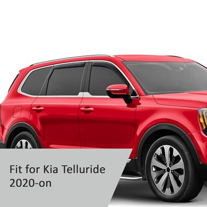 in Channel Extra Durable Rain Guards for Kia Telluride 2020