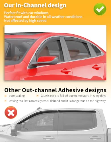 Window Visors Rain Guards for Chevy Malibu 2016