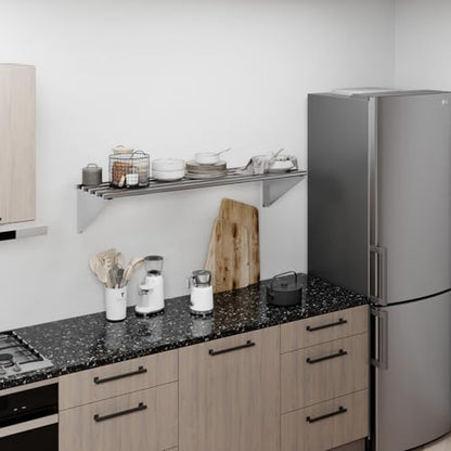 14 in. x 48 in. NSF Stainless Steel Tubular Wall Shelf
