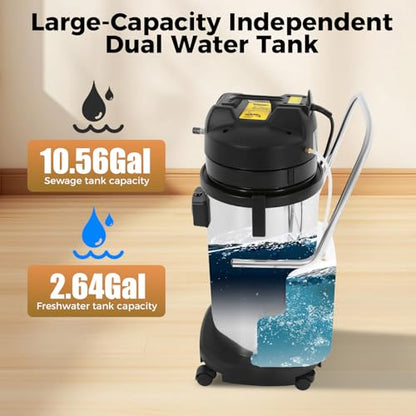 40L Commercial Carpet Cleaning Machine 3 in 1 Upholstery Cleaner Machine 1000W Professional Extractor Vacuum Washing Machine for Cleaning Carpets