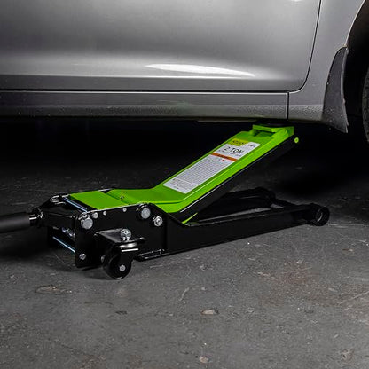 2-Ton (4,000 lb.) Steel Extra Long Reach Low Profile Floor Jack, 2.75 in. to 24 in. Lift Range, Model A20016