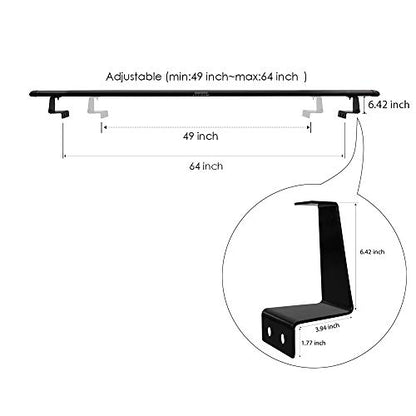 Truck Rack with Two Cross Bars and Four Brackets for Pickup Bed