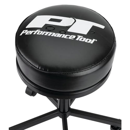 W85033 Pneumatic Rolling Shop Stool with Wheels
