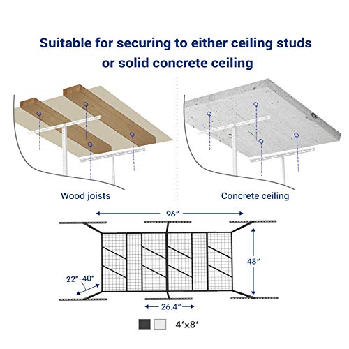 4x8 Overhead Garage Ceiling Storage Rack Organization