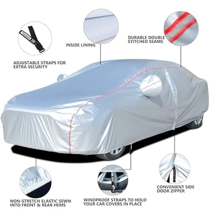 Car Covers for Automobiles Door Zipper