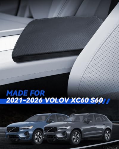 XC60 Armrest Cover for 2021 2022 2023 2024 2025 2026 Volov XC60 S60 SPA Accessories Center Console Middle Lid Pad Protector for Car Elbow Rest