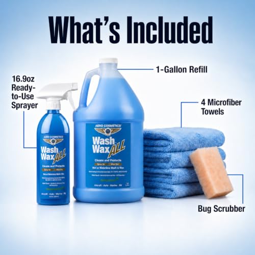 Wash Wax ALL Waterless Car Wash Kit RV Boat Spray Detailer