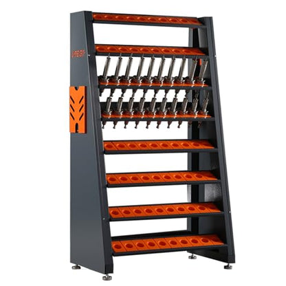 8 Row Large Capacity CNC Tool Holder Rack for Warehouses & Machining Centers