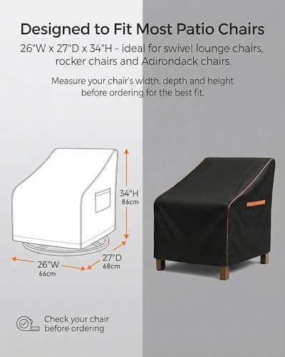Outdoor Waterproof Patio Chair Covers (2 Count)