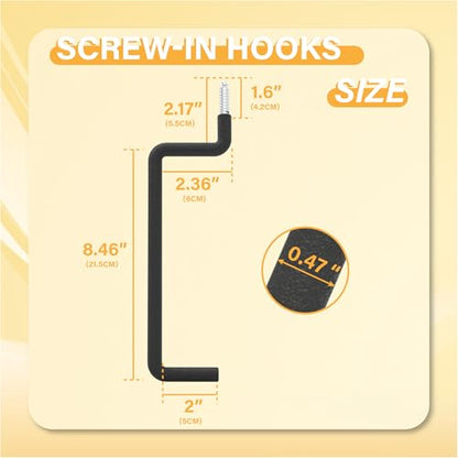 8.46" Screw in Ladder Hooks (4 Count)