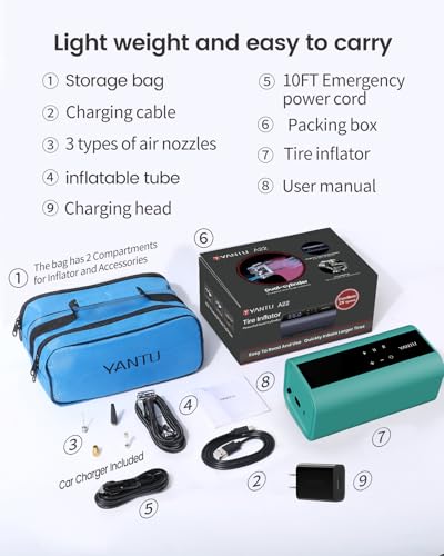 Cordless Tire Inflator with Dual