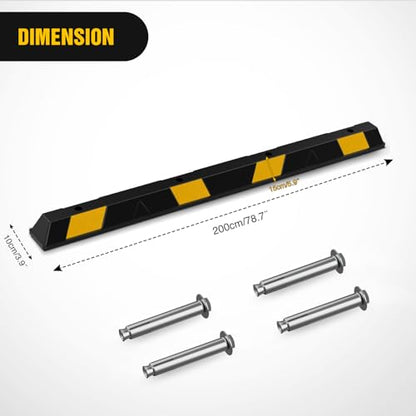 79 Inch Parking Curb with Reflective Strip