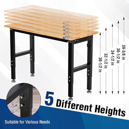 Adjustable Garage Workbench