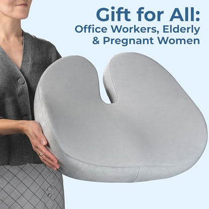 Seat Cushion Memory Foam Chair Cushion for Tailbone Pain Relief