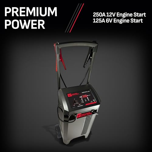 Farm & Ranch Wheeled Automatic 6A Car Battery Charger and 250A Engine Starter