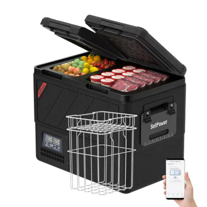 12V Refrigerator 48 Quart Electric Cooler Dual Zone Car Fridge