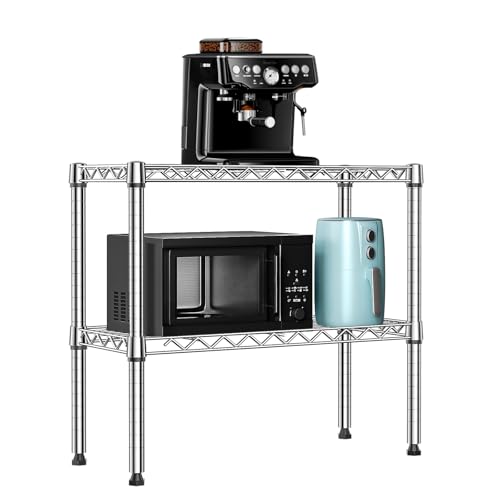 MZG 220 lbs 2 Tier Storage Rack Metal Wire Shelving Unit
