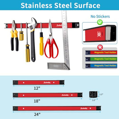 12" 18" 24" Magnetic Tool Holder Strip (6 Count)
