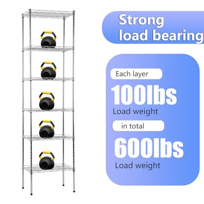 6 Tier Wire Storage Shelves