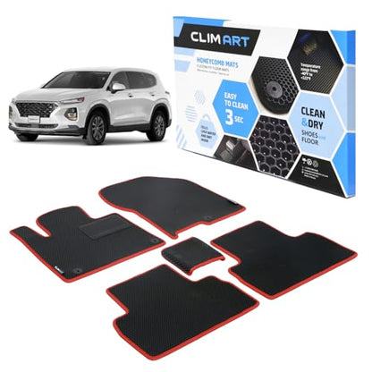All Weather Car Floor Mats Compatible with Hyundai Santa Fe 2019