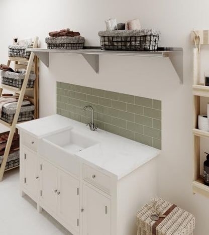 72" Long X 12" Deep Stainless Steel Wall Shelf