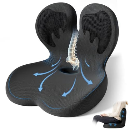 Seat Cushion with Lumbar Support Pillow