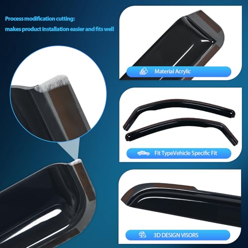 Side Window Rain Guards for Toyota Tacoma 2016