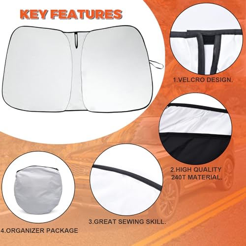 Foldable Front Windshield Sunshade fit for Nissan Kicks 2018