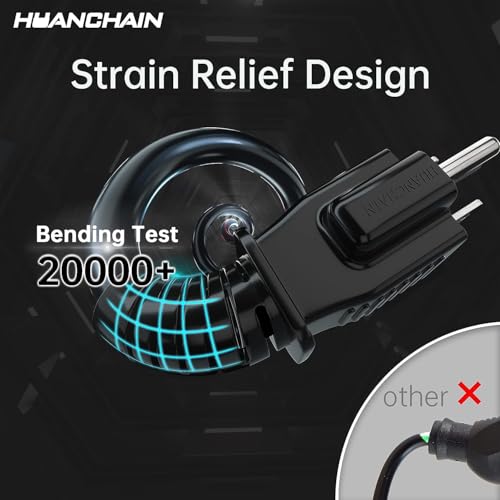 Indoor Black Extension Cord 3 FT Waterproof 16