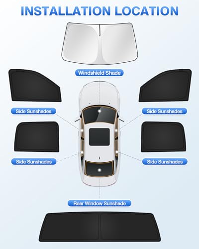 Sunshades for Dodge Ram 2500 3500 2010 (6 Count)