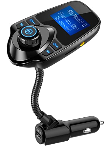 Bluetooth 5.4 Car Adapter FM Transmitter with 1.44" LCD Screen Black