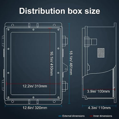 Outdoor Electrical Junction Box with High Power Outlet