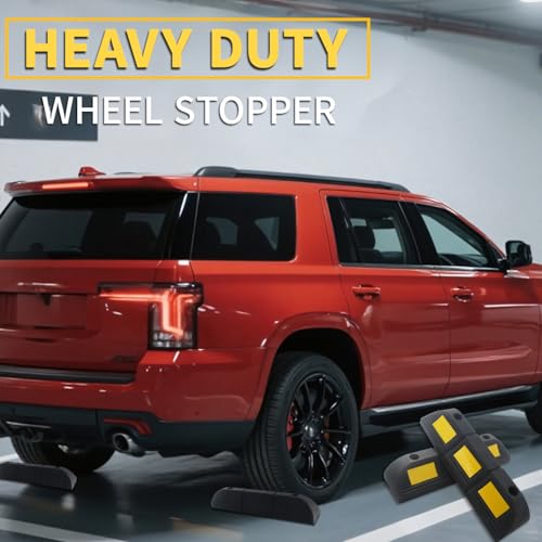 Heavy Duty Rubber Parking Stopper 2 Pack (2 Count)