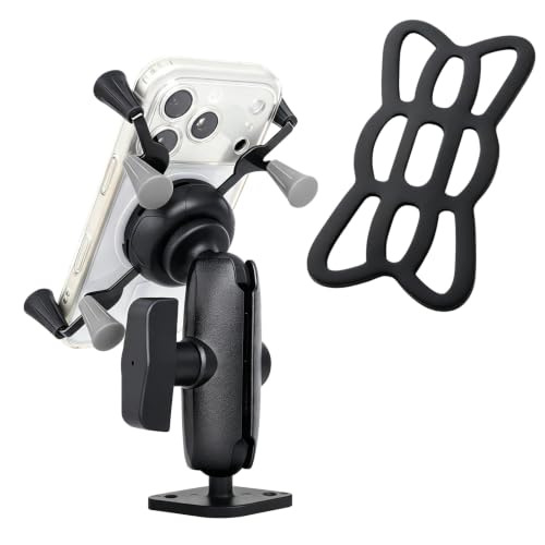 Car Phone Mount with B Size 1" Ball Diamond Base and Double Socket Arm