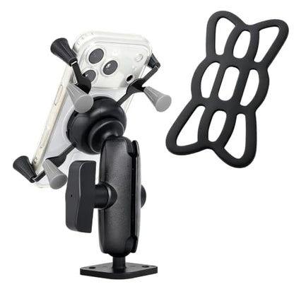 Car Phone Mount with B Size 1" Ball Diamond Base and Double Socket Arm