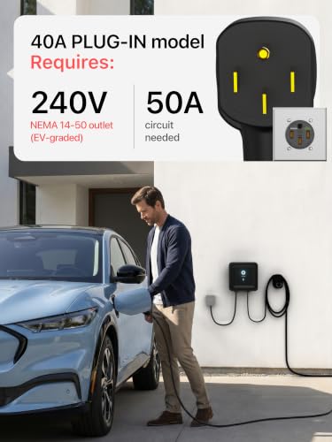 Level 2 EV Charger J1772 40A NEMA 14