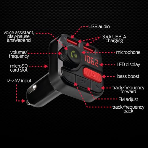 Monster Bluetooth FM Transmitter for Car Cigarette Lighter