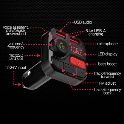 Monster Bluetooth FM Transmitter for Car Cigarette Lighter