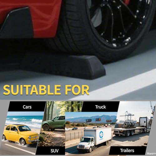 Heavy Duty Rubber Parking Stopper 2 Pack (2 Count)