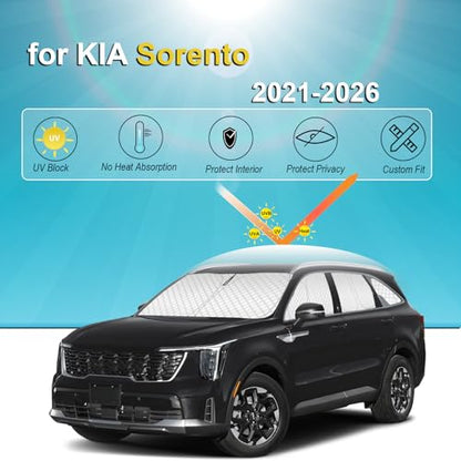 8pcs Thicken Full Sun Shades for Kia Sorento 2021 (8 Count)