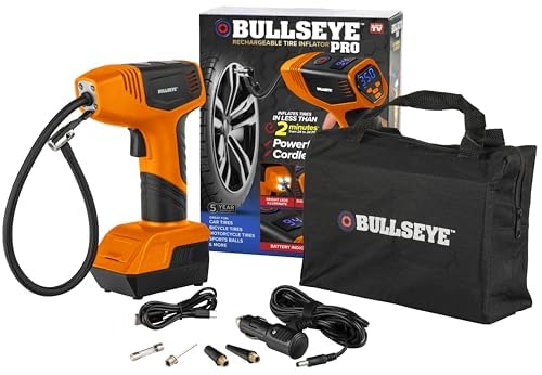 Bullseye Pro Cordless Tire Inflator Portable Air Compressor 150 PSI