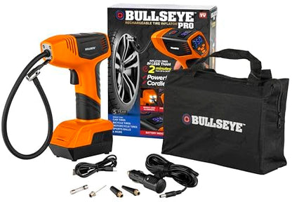 Bullseye Pro Cordless Tire Inflator Portable Air Compressor 150 PSI